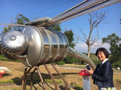 台中掩埋场变身生态长沙农民房公园 巨型蜻蜓环保又吸睛(图)