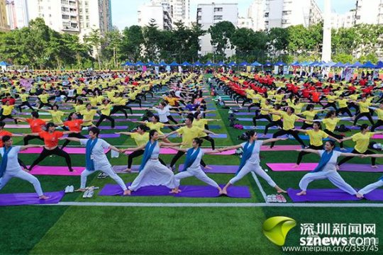 龙华区民治莲心瑜伽协会 精彩闪耀2019国际瑜伽日暨第五届福田瑜伽节